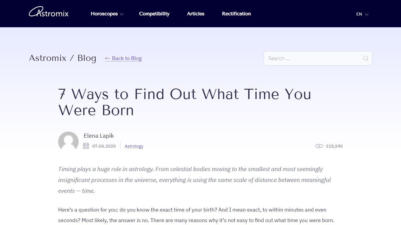 7 Ways to Find Out What Time You Were Born - Astromix.net / Blog